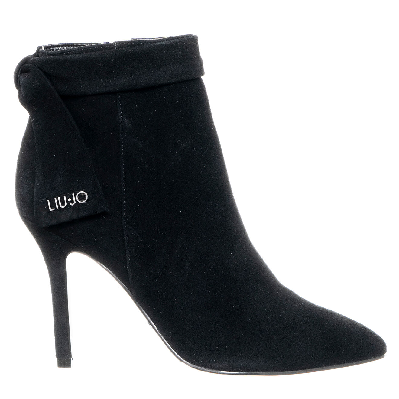 Liu-Jo Boots en Velours de Cuir Bea noires - Talon 10 cm