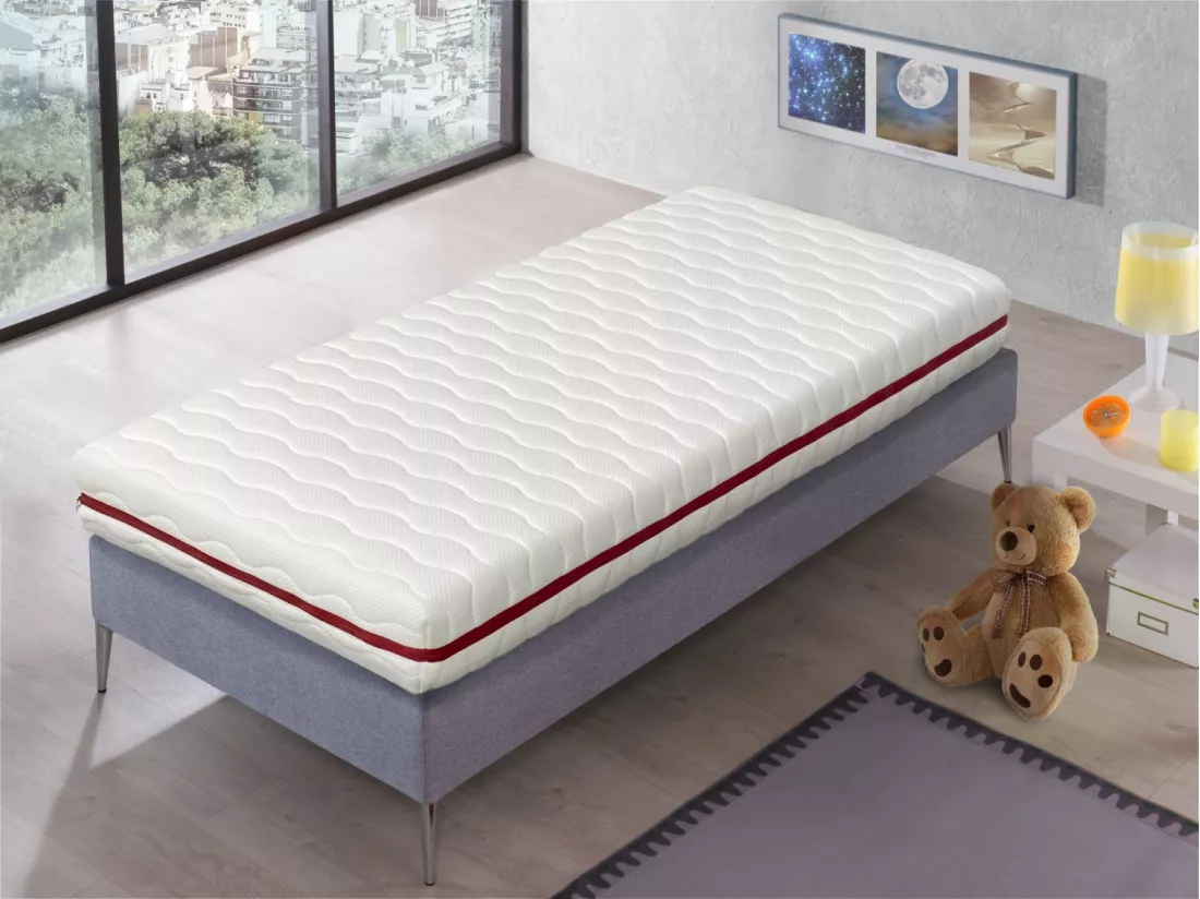 Matelas 90X190 LIT ENFANTS Epaisseur 18 CM ZAFIR Mousse Dehoussable, ideal pour lits gigognes, lit cabane et Montessori