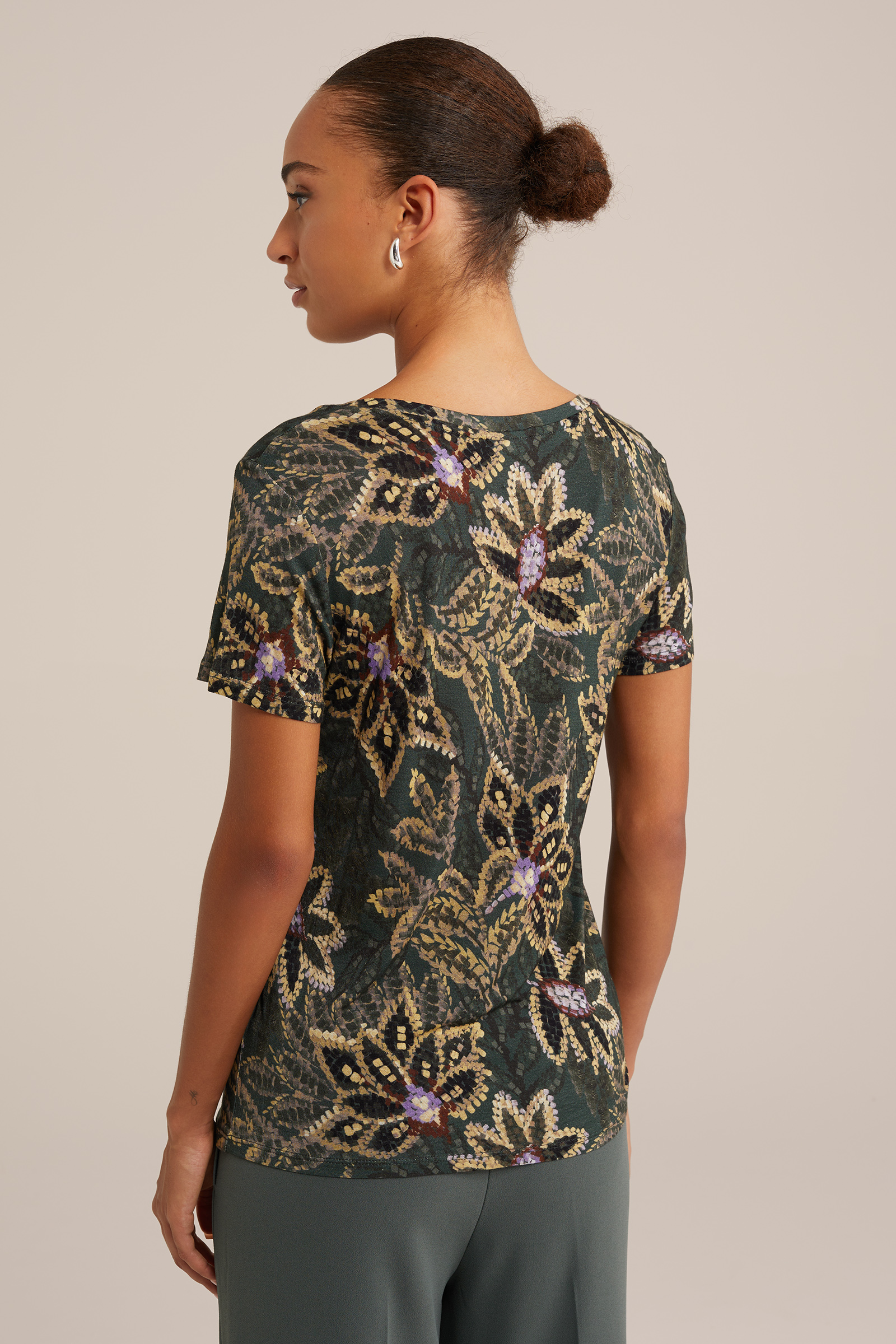 T-shirt met dessin WE Fashion Groen