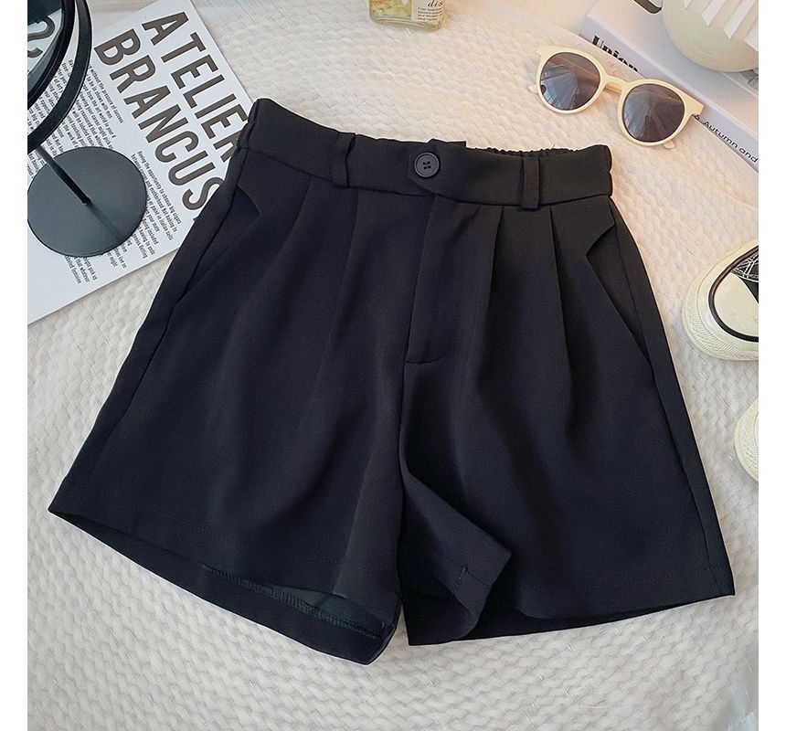 DIYI - Hoge taille effen shorts
