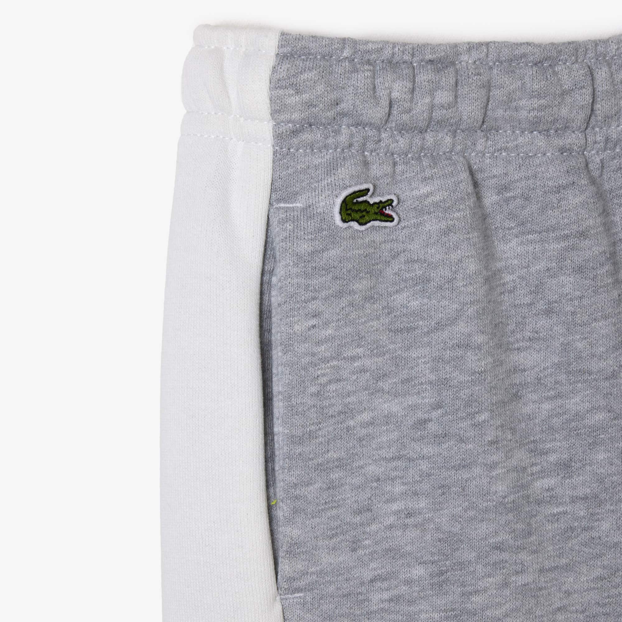 Pantalon de survêtement enfant Lacoste en coton biologique et polyester recyclé Pantalons & Shorts - Gris - Lacoste - Enfant