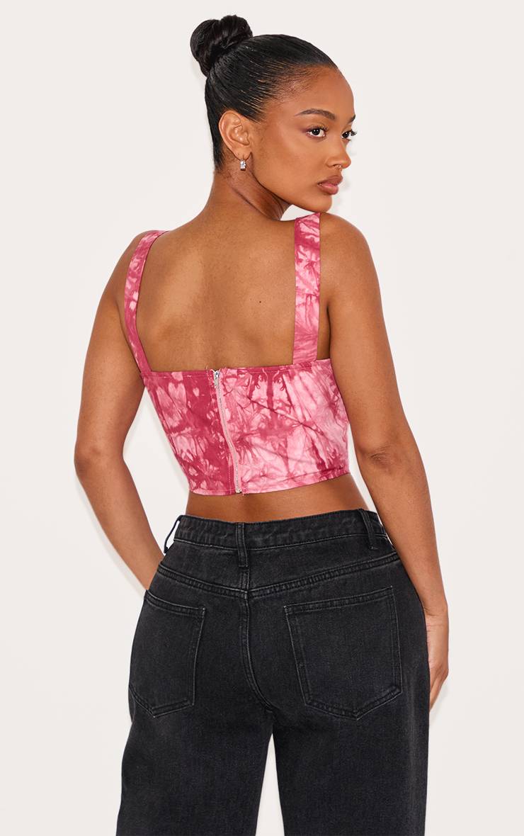 Rose Top Court Corset Tissé Shape