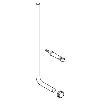 Grohe spoelpijp voor WC drukspoelers Ø28x26cm wandafstand 15 tot 85mm chroom