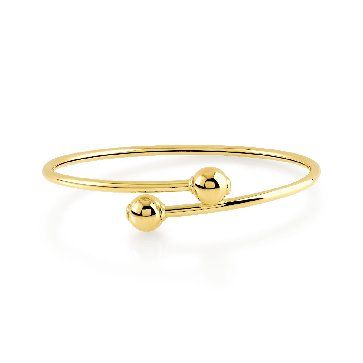 Bracelet jonc articulé or 375 jaune