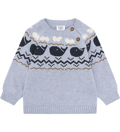 Hust and Claire Bluse - Strick - Pilou - Sky Melange