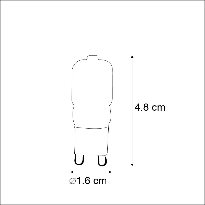 LUEDD Set van 3 G9 LED lampen CUTE PC 2W 200 lm 2700K