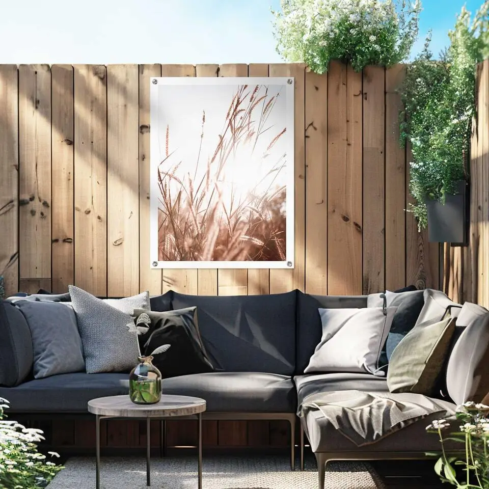 Tuinposter Zomer - 80x60cm - Beige