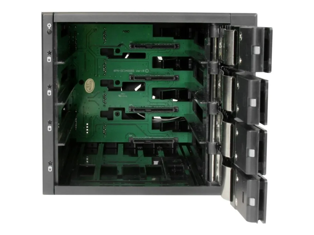 StarTech.com 4-Bay Mobile Rack Backplane - Trayless Hot Swap Mobile Rack Backplane for 3.5in SAS II/SATA III - 6 Gbps HDD (HSB4SATSASBA) - Lagrings mobil rack - 2.5