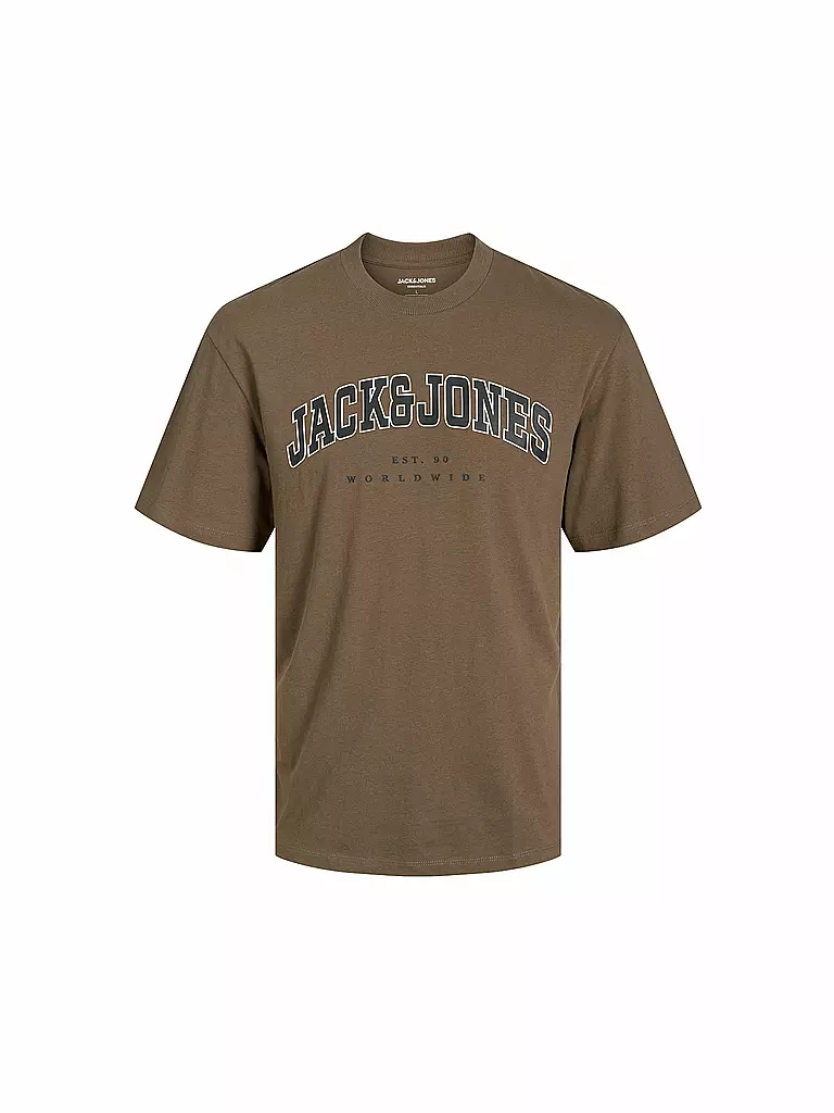 JACK & JONES Jungen T-Shirt  JJECALEB VARSITY TEE  braun