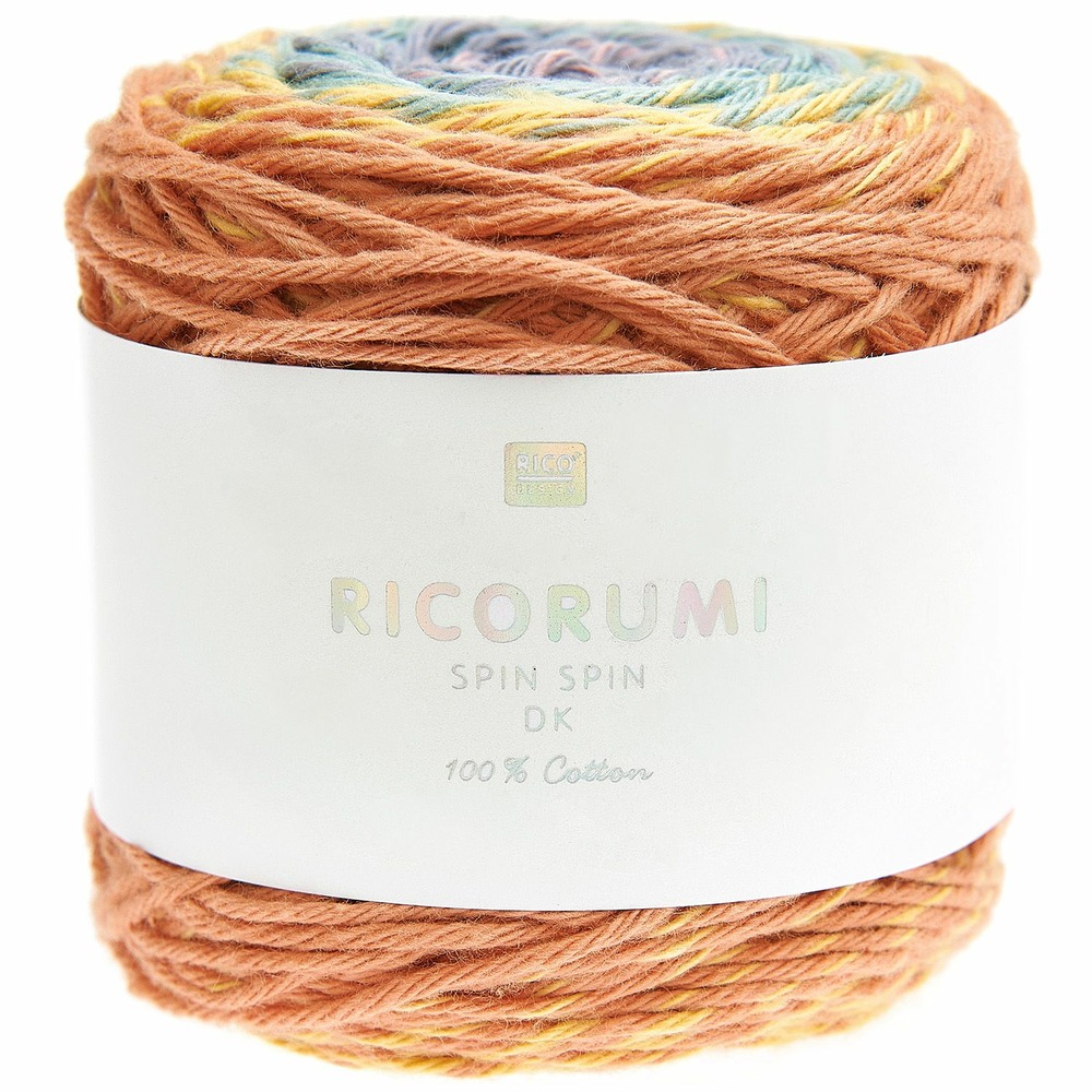 Pelote fil coton earthy rainbow - ricorumi spin spin 50 g