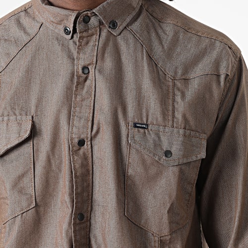 Chemise Manches Longues W-324 Marron Foncé