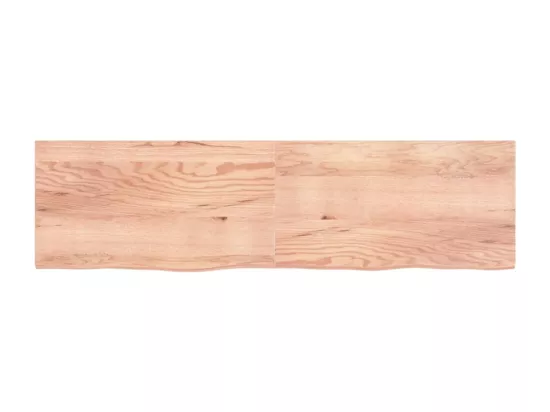 Comptoir de salle de bain marron 220x60x(2-4) cm bois traité