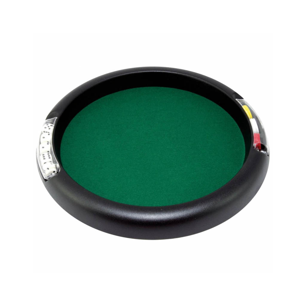 Piste de Dés Ronde 46 cm, 5 Dés de Yam's, 21 Jetons