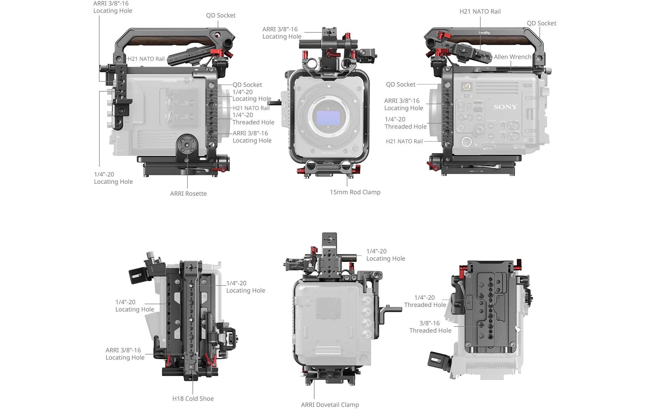 Cage Sony BURANO Kit<br>Robuster modularer Cage