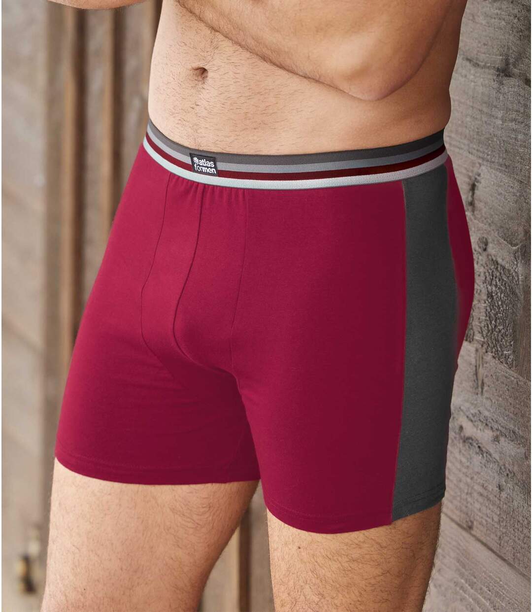 Lot de 2 Boxers Bicolore Stretch