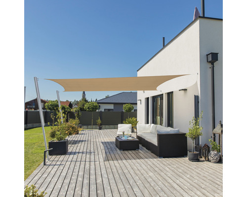 Capri rechthoekige parasol 3x4m zand