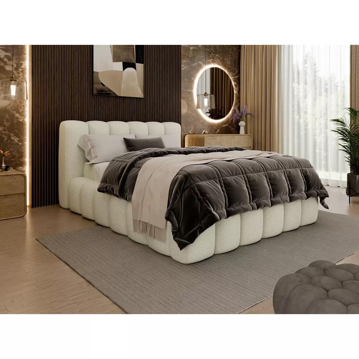 Polsterbett Nobo 140x200 Beige