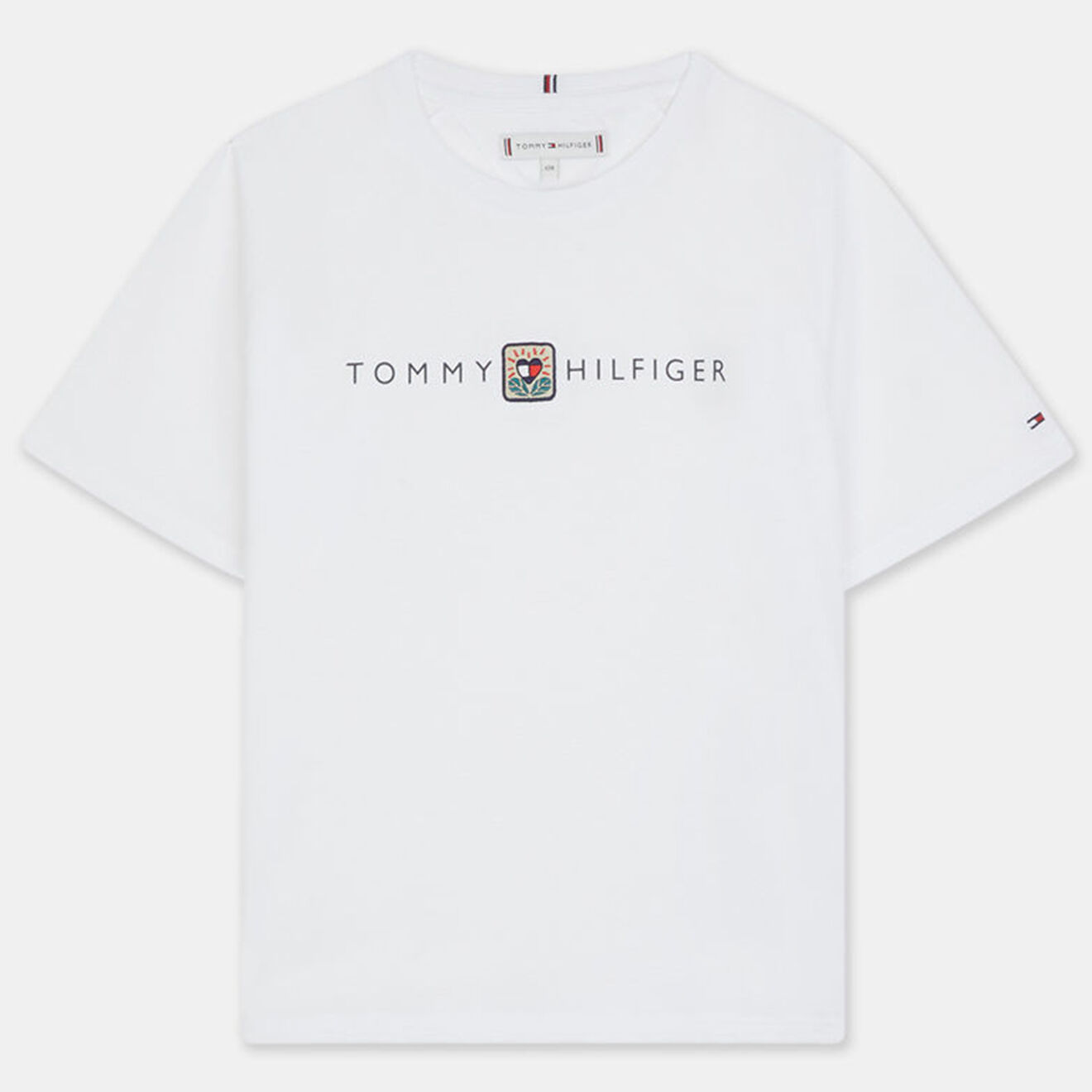 Tommy Hilfiger T-Shirt en Coton mélangé Logo Cœur blanc