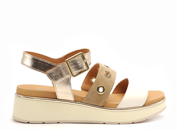 Fugitive nu pieds plats femme kinoa multicolore