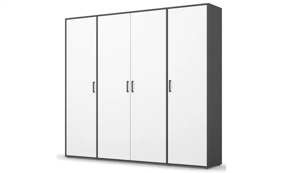 Drehtürenschrank Absetzung: Grau 187 cm 4 Stück