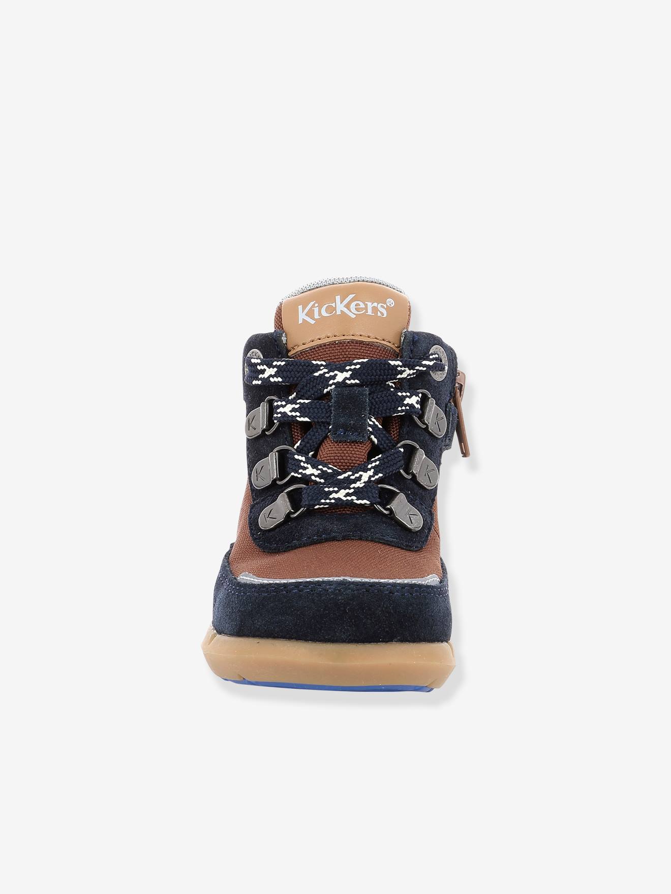 Tênis Juniby KICKERS®, azul escuro, liso com estampas.