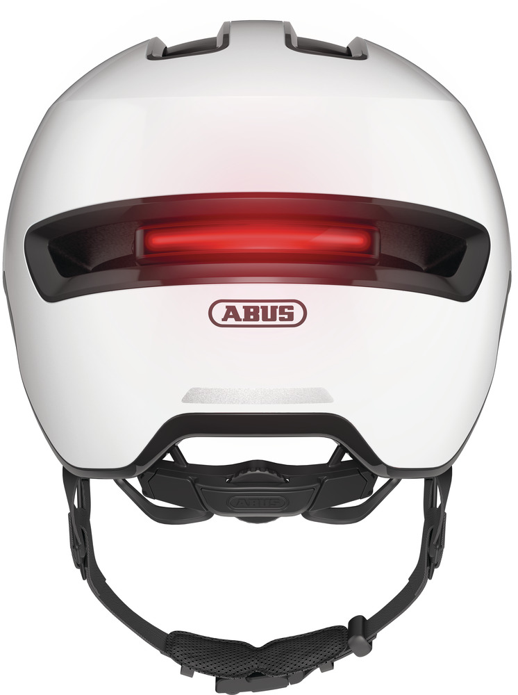 ABUS HUD-Y cykelhjelm LED Shiny White