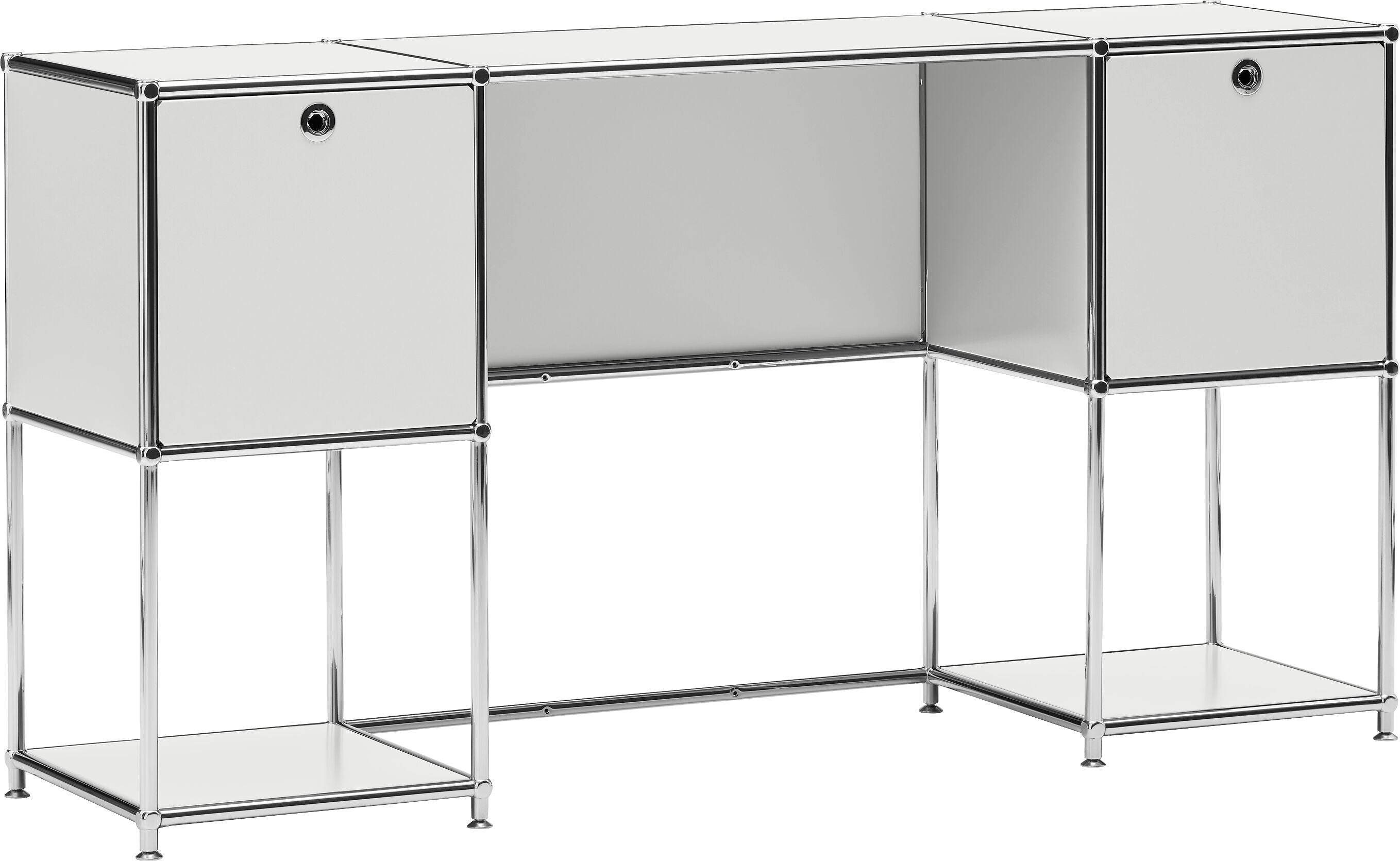 FLEXCUBE Schreibtisch - Hellgrau / B: 152.0 cm x T: 40.0 cm x H: 80.0 cm