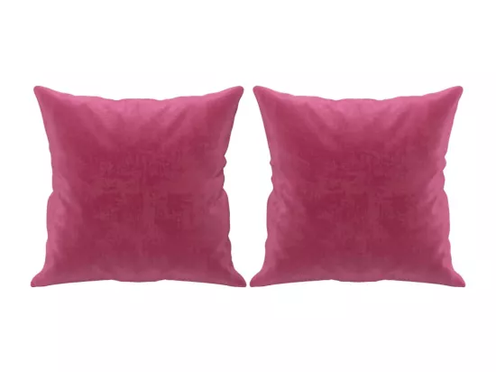 Canapé 2 places avec oreillers bordeaux 140 cm velours