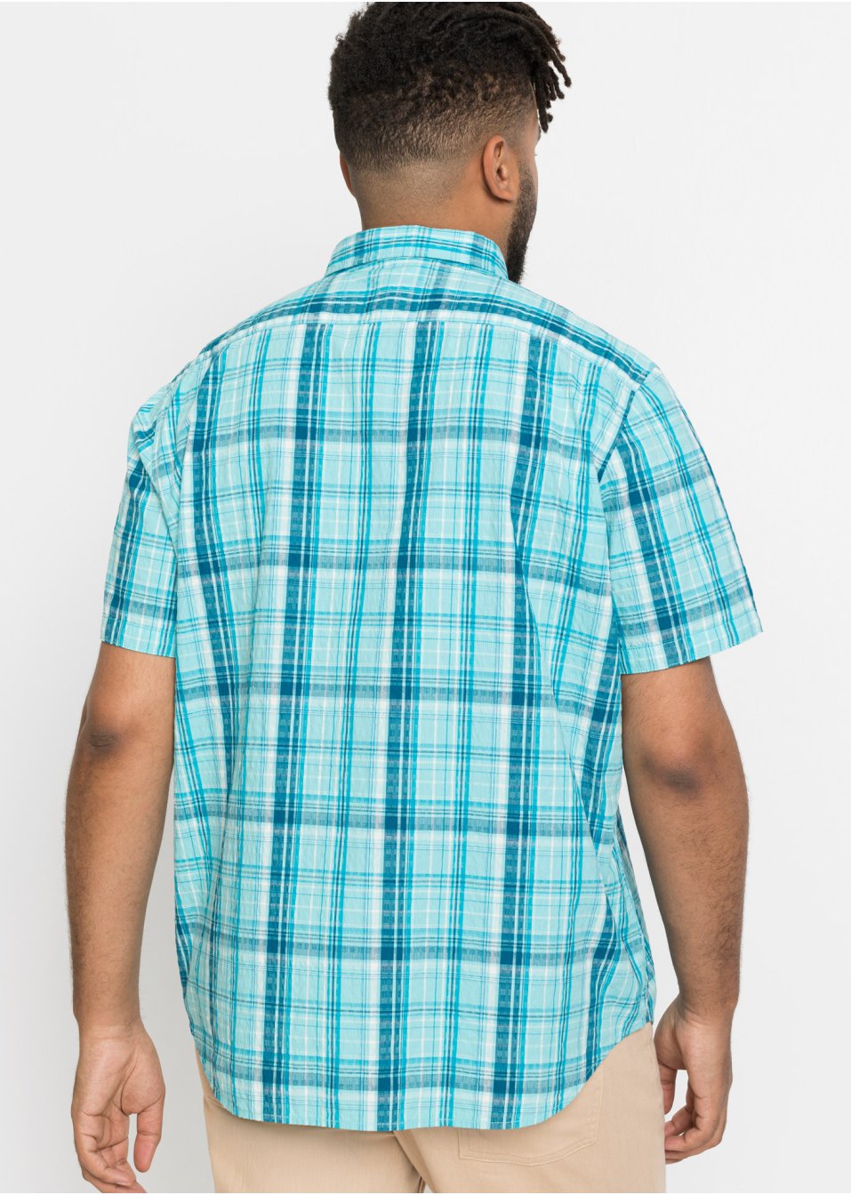 Chemise manches courtes en seersucker