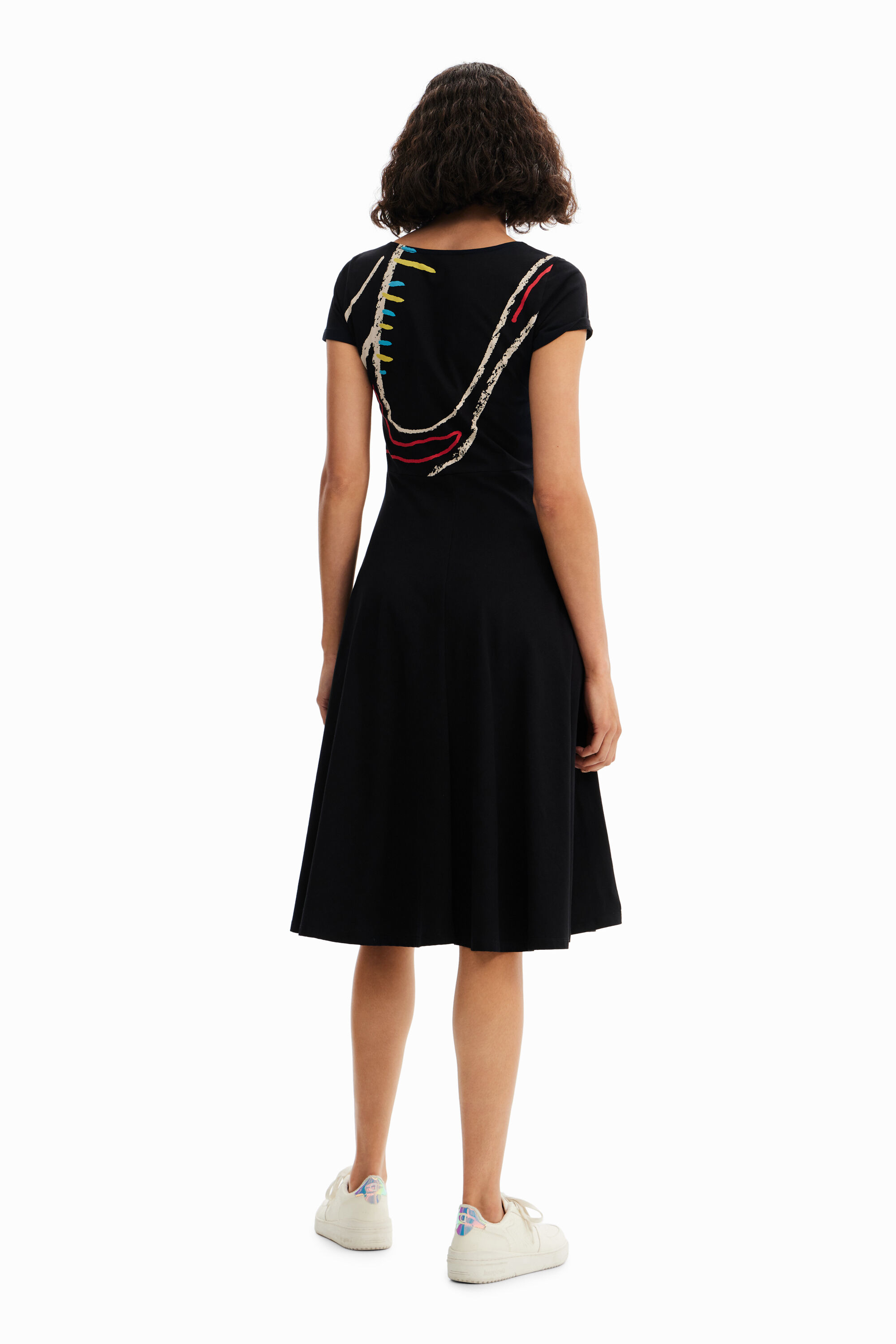 Robe évasée maille arty