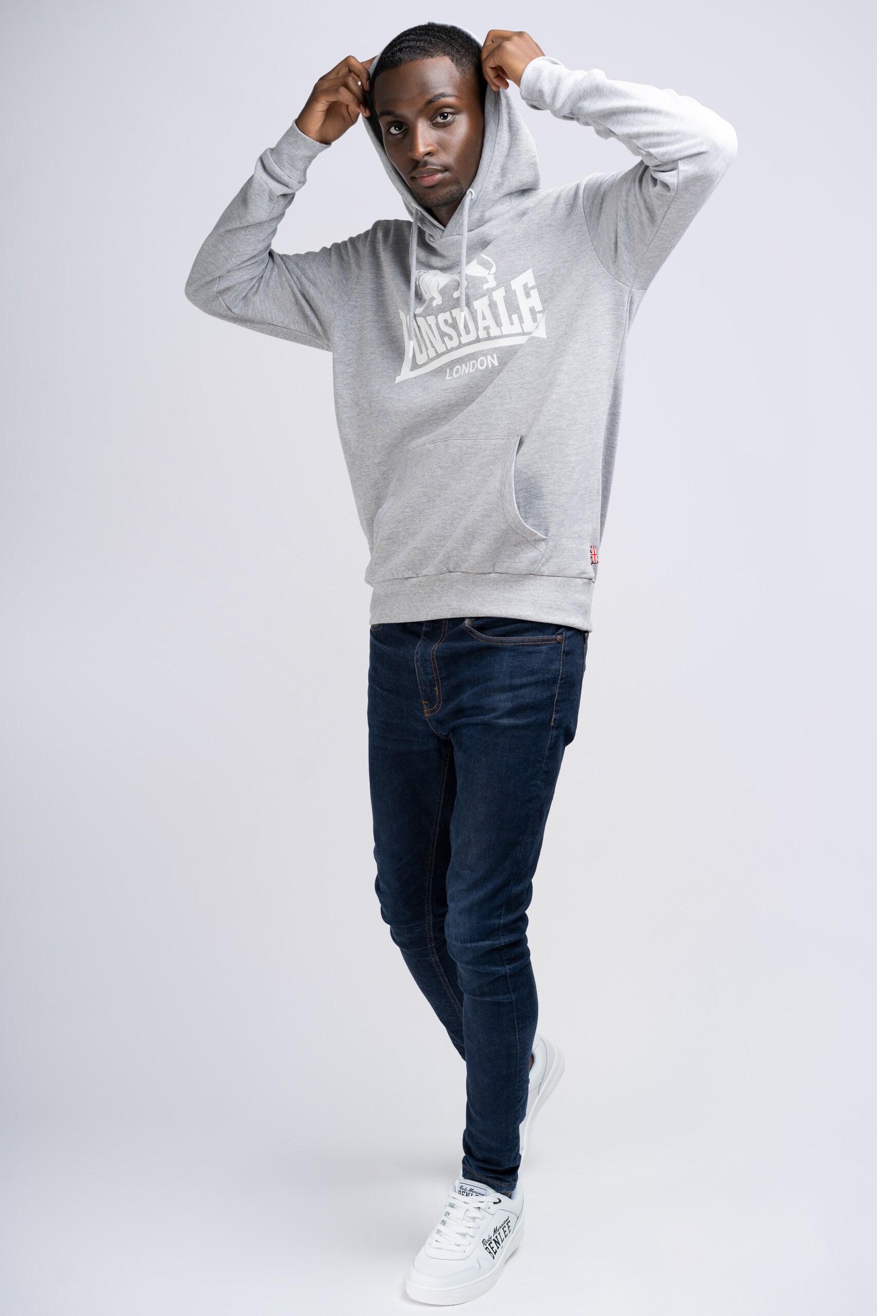Lonsdale Herren Kapuzensweatshirt schmale Passform FREMINGTON