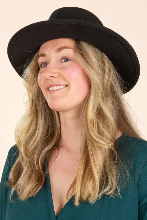 Banned Retro Wednesday Fedora hoed in zwart