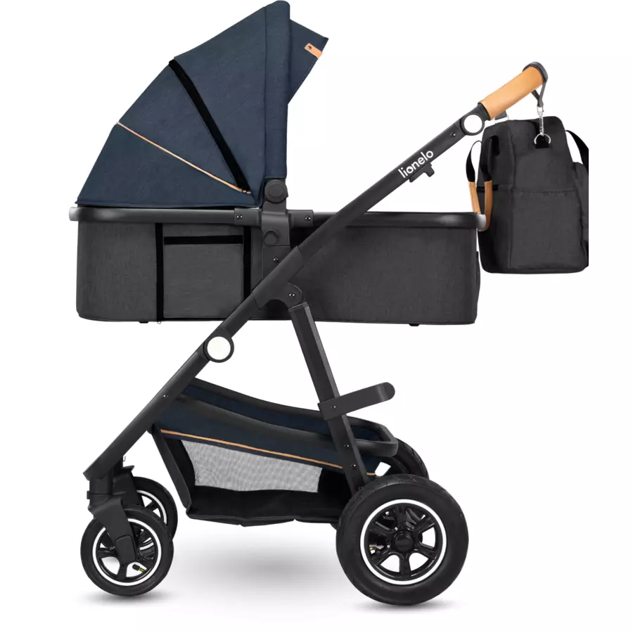 lionelo Kombikinderwagen Amber 3 in 1 Blue Navy