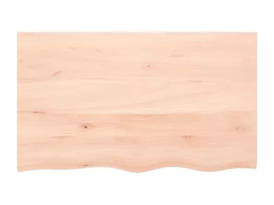 Étagère de vasque murale acier et bois de chêne massif