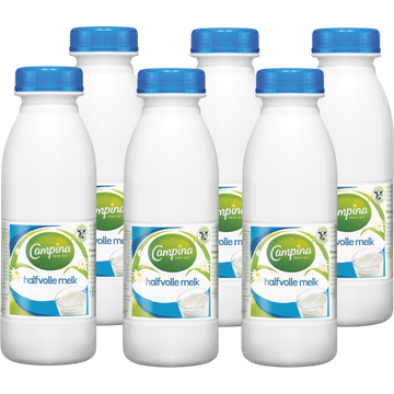 Campina Halfvolle Melk 6 x 500 ml Fles Multipack