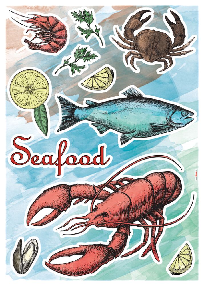 FOTOTAPET KOMARSEAFOOD 50 X 70 CM