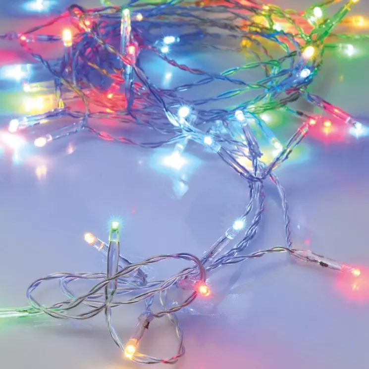 Guirlande lumineuse à piles 5 m 50 LED Fixe Multicolore