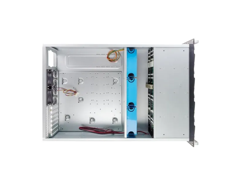 FANTEC SRC-4240X07 - Rack-monterbar - 4U - SSI EEB - SATA/SAS - hot-swap - ingen strømforsyning - sort, sølv - USB