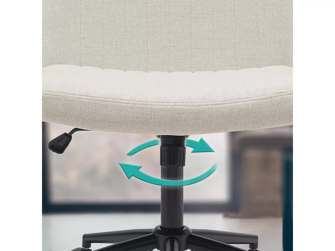 Chaise de bureau - Tissu - Crème - Kingman
