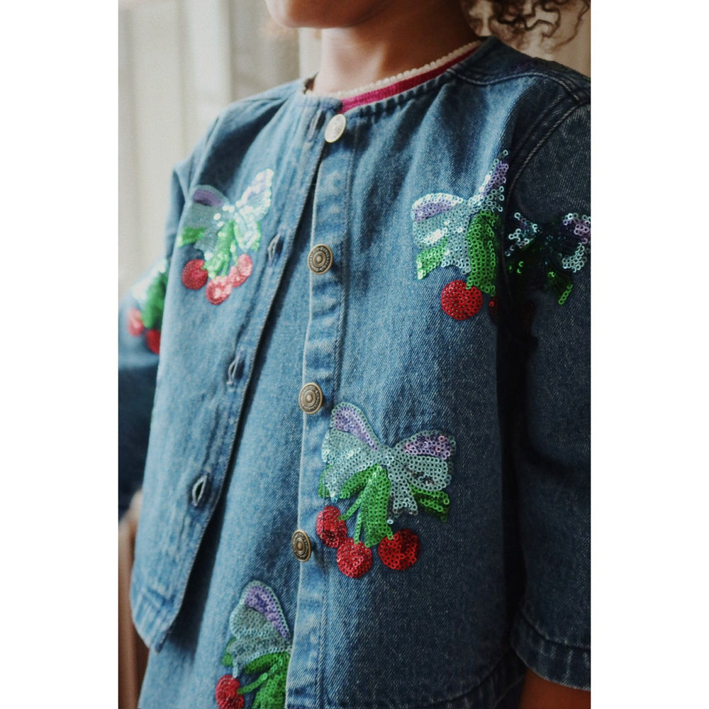 Køb Konges Sløjd Amarena Sequin Magot Paliet Denim Jakke GOTS