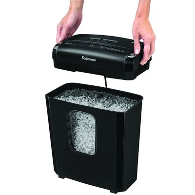 Fellowes Powershred 6M - destructeur de documents coupe croisée mini-cut - 6 feuilles - Corbeille 13 litres