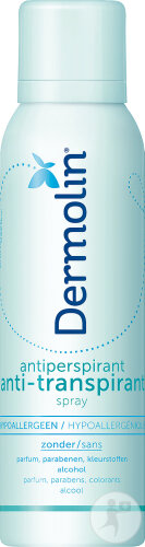 Dermolin Anti-Transpirant Spray Peaux Sensibles Flacon 150ml