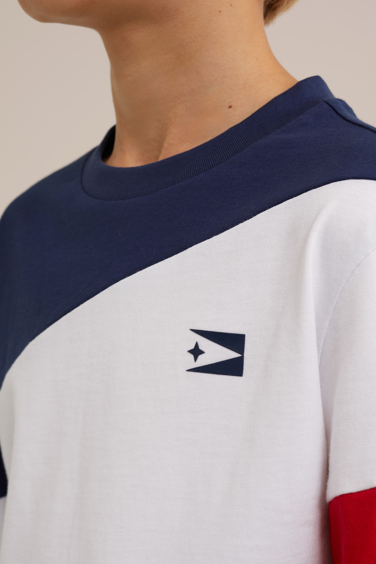 Jongens T-shirt met colourblock Bad Boys Rood