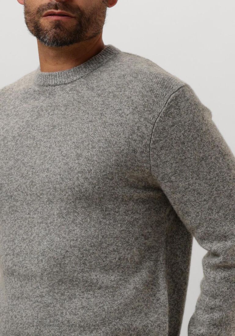 grijze profuomo trui pullover crew neck