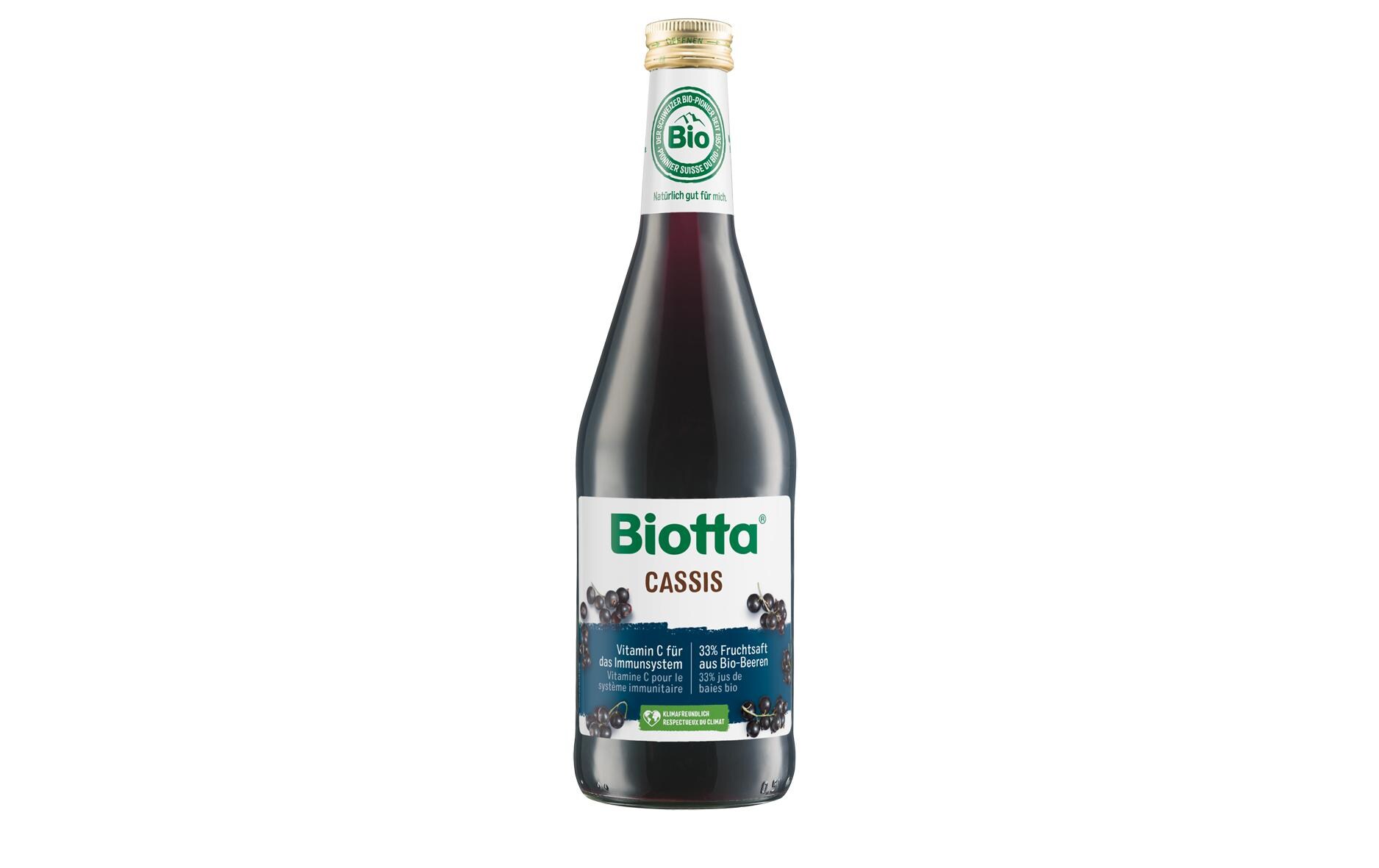 Säfte Cassis Bio 0.5 lFruchtsaft aus erntefrischen Bio-Johannisbeeren