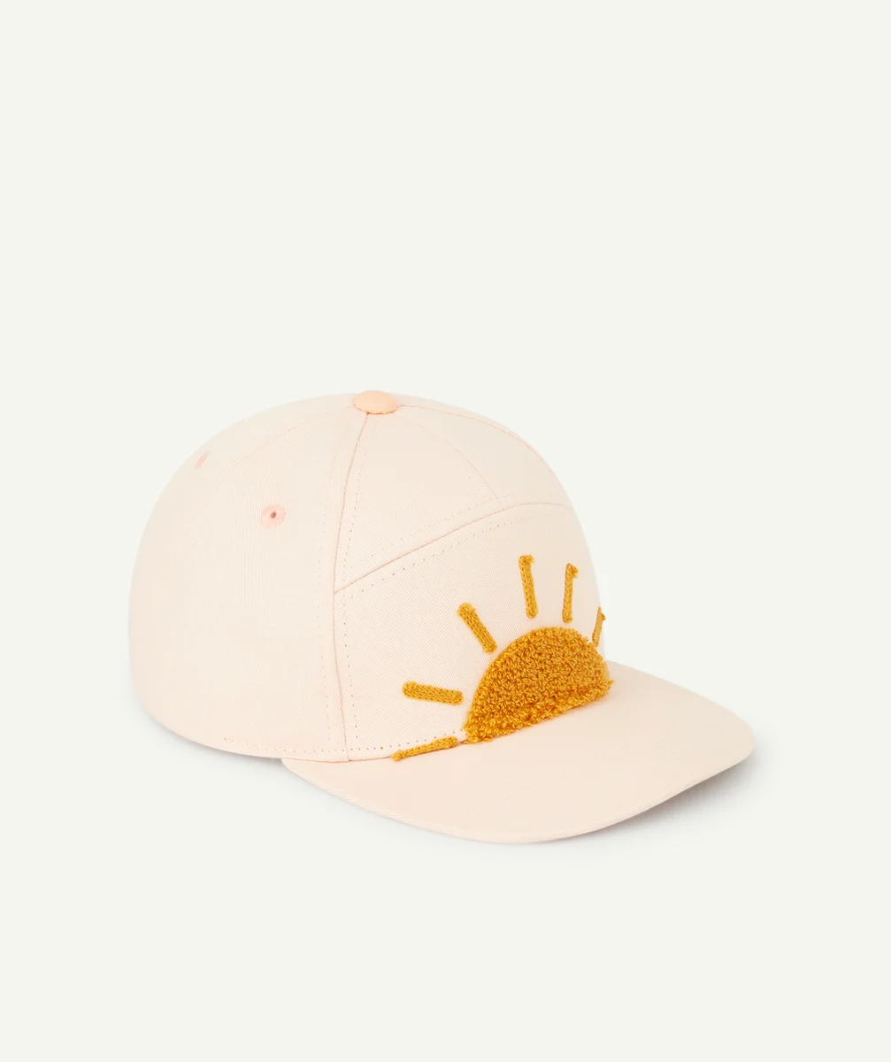 LASSIGCASQUETTE FILLE ROSE AVEC SOLEIL EN BOUCLETTE