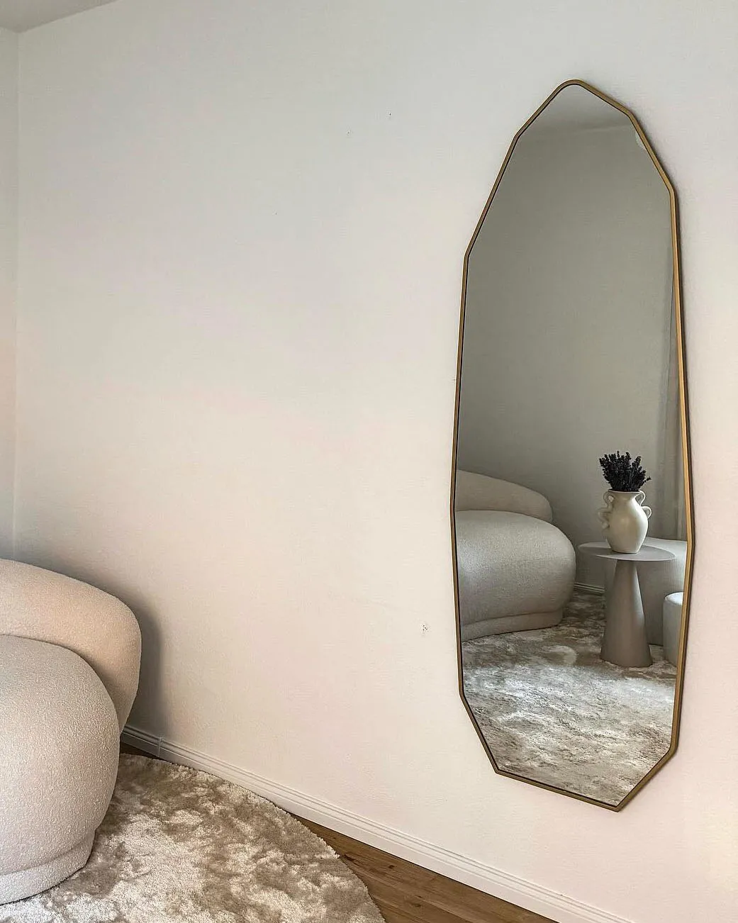 Staande spiegel TARTAS 165 cm Metaal Goud