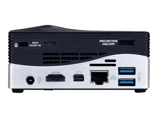 Gigabyte BRIX Projector GB-BXPi3-4010 (rev. 1.0) - Barebone - Ultra Compact PC Kit - 1 x Core i3 4010U / 1.7 GHz - RAM 0 GB - HD Graphics 4400 - GigE - WLAN: 802.11b/g/n, Bluetooth 4.0