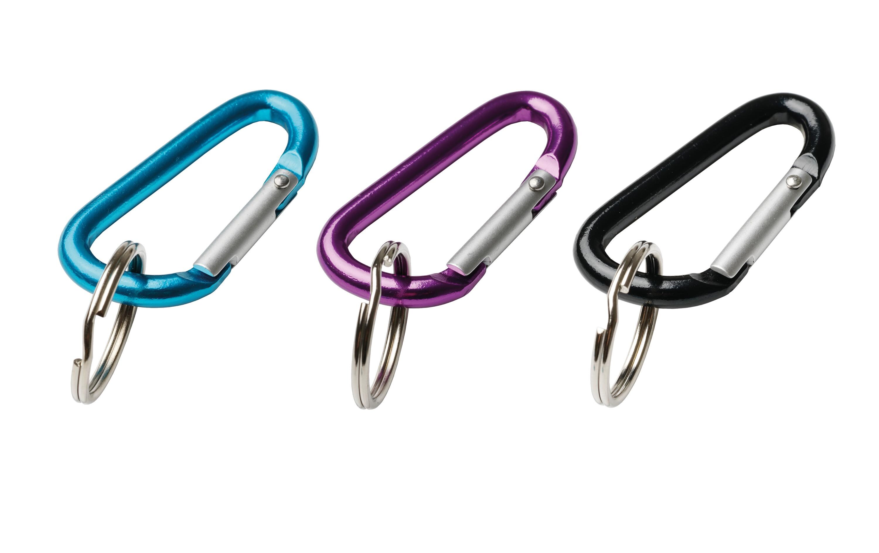 Schlüsselkarabiner 60 mm, 2 Stück, assortiertKarabiner für Ihre Schlüssel