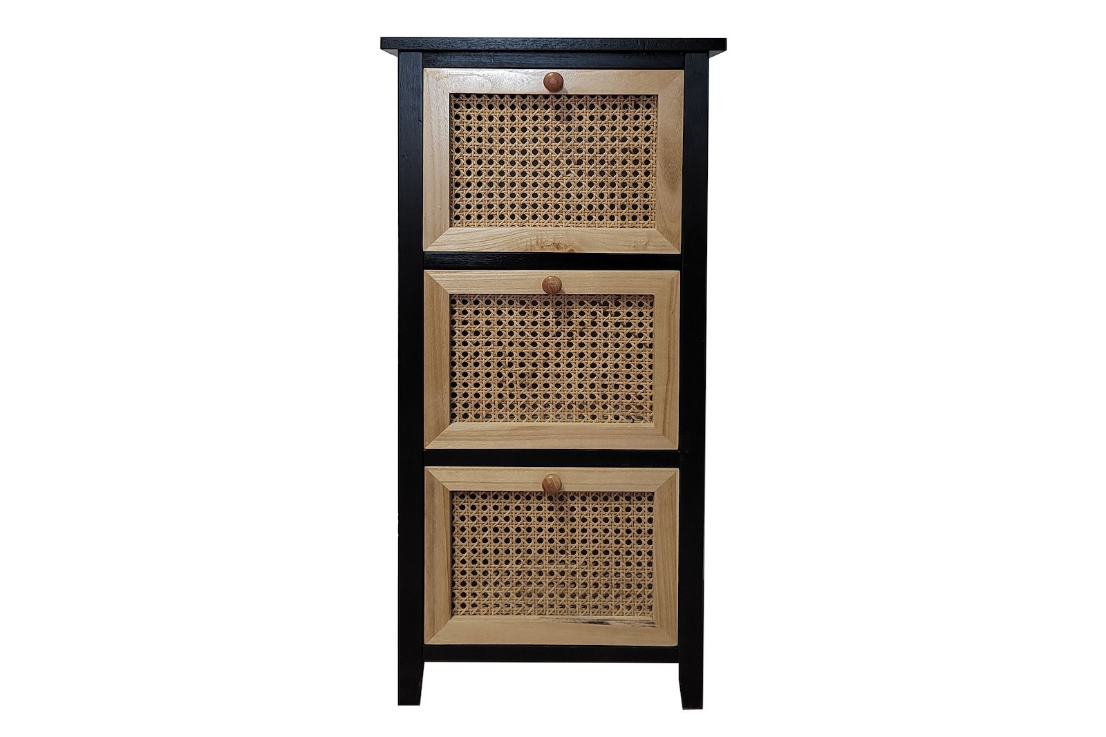 Shimoda kommode Sort ask fineer/natur rotting 40x30x84,5cm